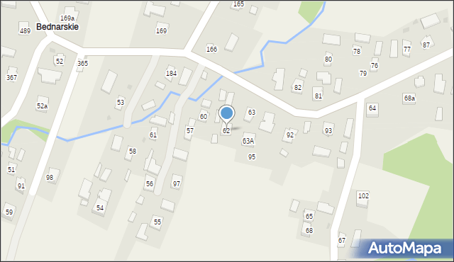 Bednarka, Bednarka, 62, mapa Bednarka