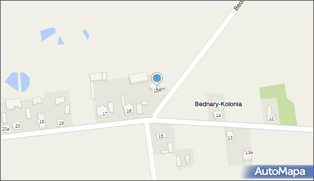 Bednary-Kolonia, Bednary-Kolonia, 16A, mapa Bednary-Kolonia
