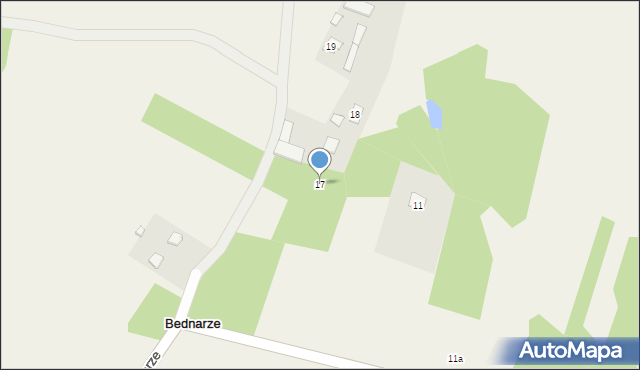 Bednarze, Bednarze, 17, mapa Bednarze