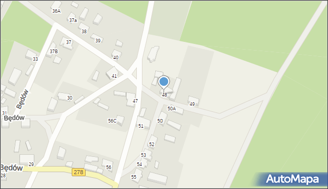 Będów, Będów, 48, mapa Będów