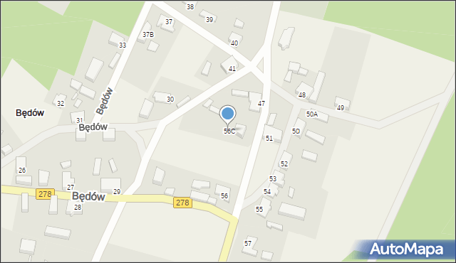 Będów, Będów, 56C, mapa Będów