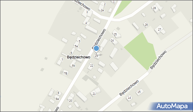 Będziechowo, Będziechowo, 23, mapa Będziechowo