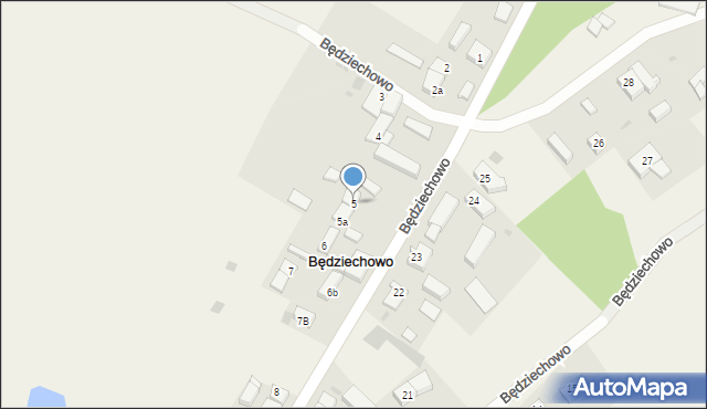 Będziechowo, Będziechowo, 5, mapa Będziechowo