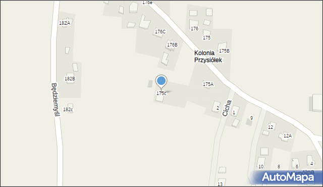 Będziemyśl, Będziemyśl, 175c, mapa Będziemyśl