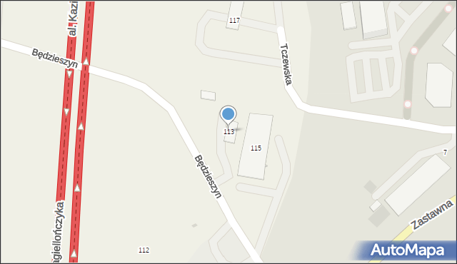Będzieszyn, Będzieszyn, 113, mapa Będzieszyn