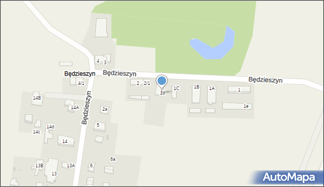 Będzieszyn, Będzieszyn, 1d, mapa Będzieszyn