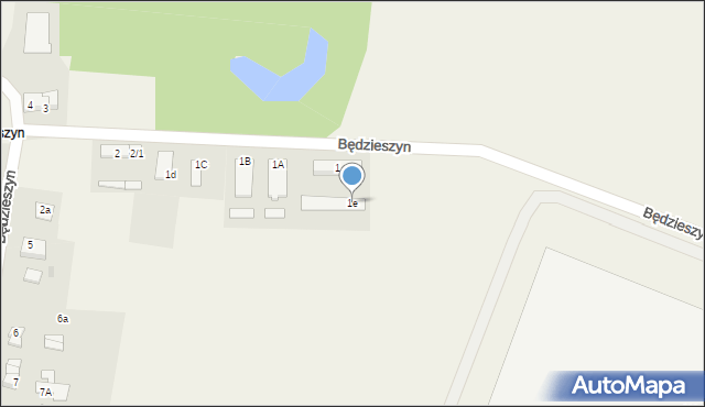 Będzieszyn, Będzieszyn, 1e, mapa Będzieszyn