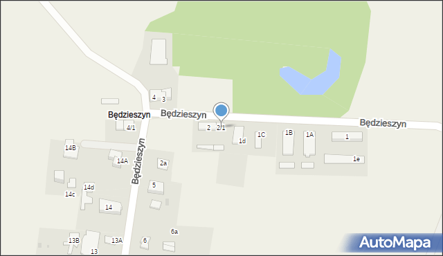 Będzieszyn, Będzieszyn, 2/1, mapa Będzieszyn