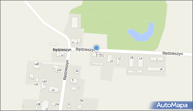 Będzieszyn, Będzieszyn, 2, mapa Będzieszyn