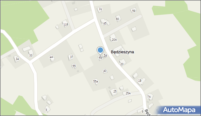 Będzieszyna, Będzieszyna, 53, mapa Będzieszyna