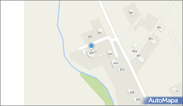 Będzino, Będzino, 80K, mapa Będzino