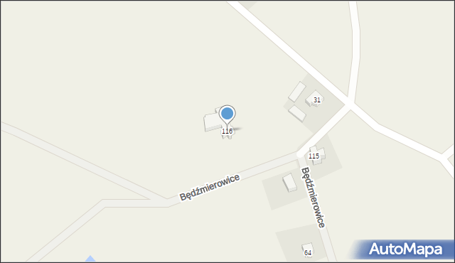 Będźmierowice, Będźmierowice, 116, mapa Będźmierowice