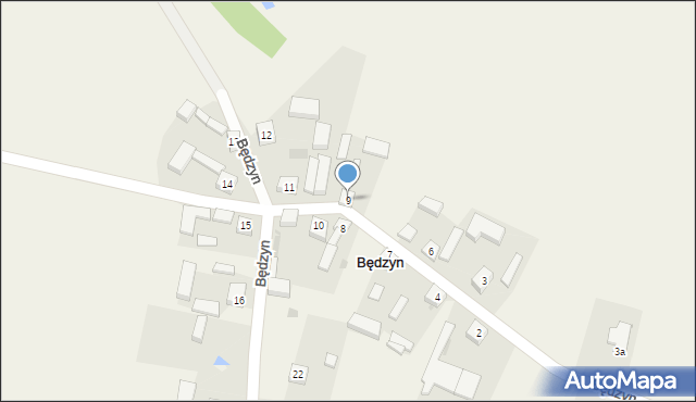 Będzyn, Będzyn, 9, mapa Będzyn