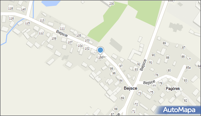Bejsce, Bejsce, 100, mapa Bejsce