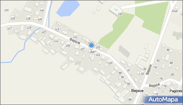 Bejsce, Bejsce, 104, mapa Bejsce