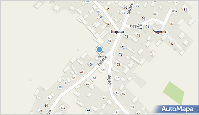 Bejsce, Bejsce, 67, mapa Bejsce