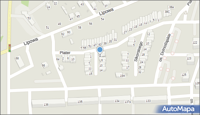 Bełchatów, Bema Józefa, gen., 4, mapa Bełchatów