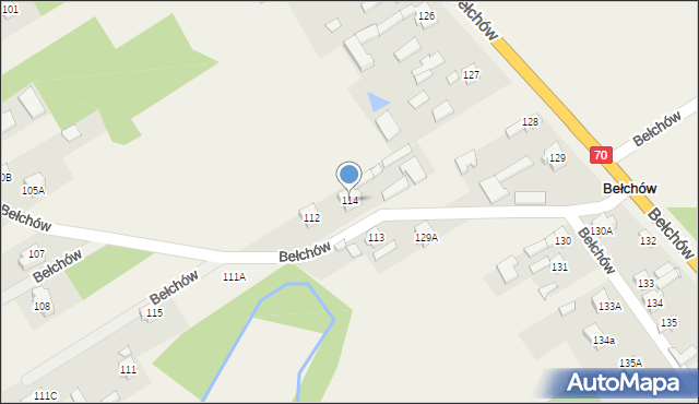 Bełchów, Bełchów, 114, mapa Bełchów