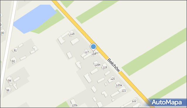 Bełchów, Bełchów, 118, mapa Bełchów