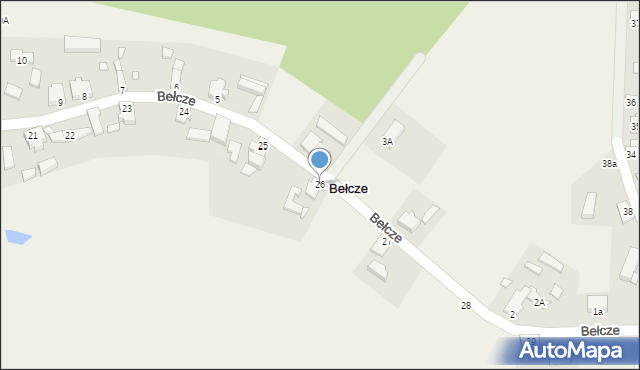 Bełcze, Bełcze, 26, mapa Bełcze