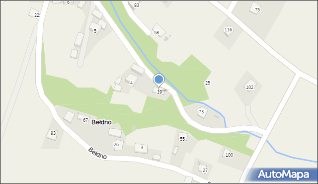 Bełdno, Bełdno, 19, mapa Bełdno