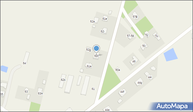 Bełdów, Bełdów, 62c, mapa Bełdów