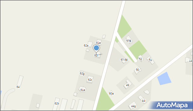 Bełdów, Bełdów, 62i, mapa Bełdów