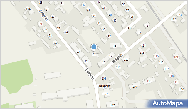 Belęcin, Belęcin, 21, mapa Belęcin