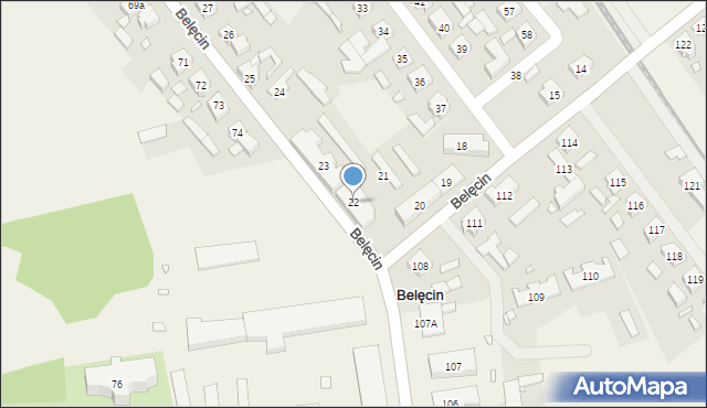 Belęcin, Belęcin, 22, mapa Belęcin