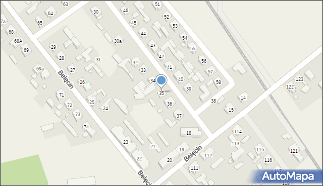 Belęcin, Belęcin, 35, mapa Belęcin