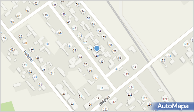 Belęcin, Belęcin, 40, mapa Belęcin