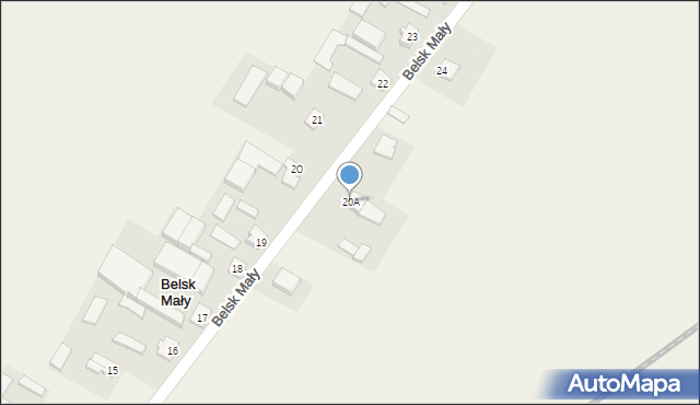 Belsk Mały, Belsk Mały, 20A, mapa Belsk Mały