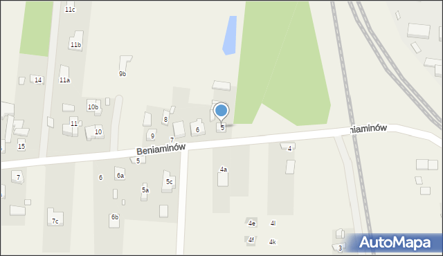 Beniaminów, Beniaminów, 5, mapa Beniaminów