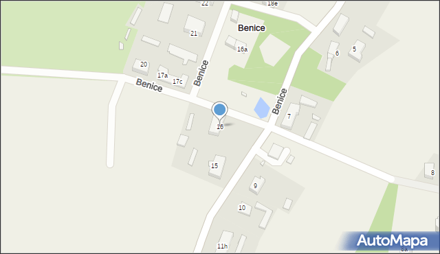 Benice, Benice, 16, mapa Benice