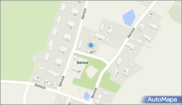 Benice, Benice, 18e, mapa Benice