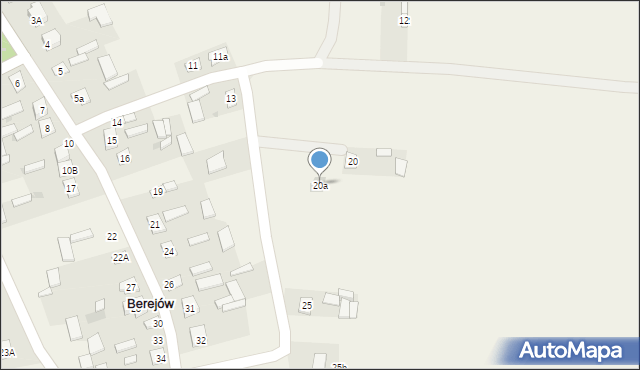 Berejów, Berejów, 20a, mapa Berejów