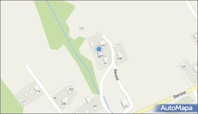 Berest, Berest, 24C, mapa Berest