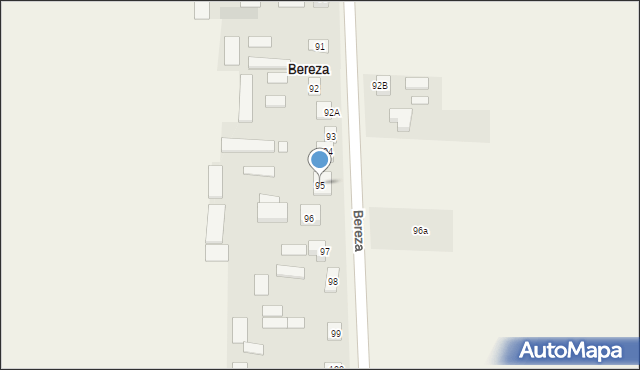 Bereza, Bereza, 95, mapa Bereza