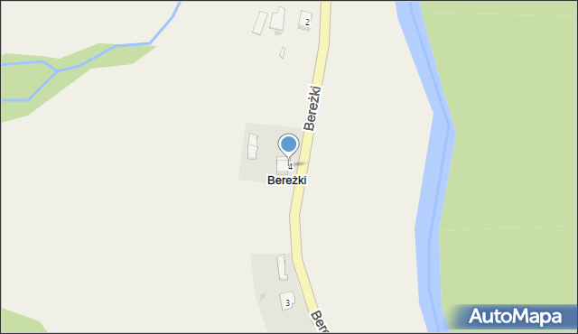 Bereżki, Bereżki, 4, mapa Bereżki