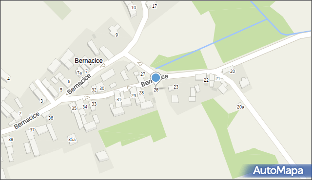 Bernacice, Bernacice, 26, mapa Bernacice