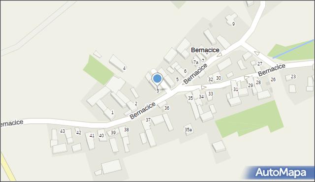 Bernacice, Bernacice, 3, mapa Bernacice