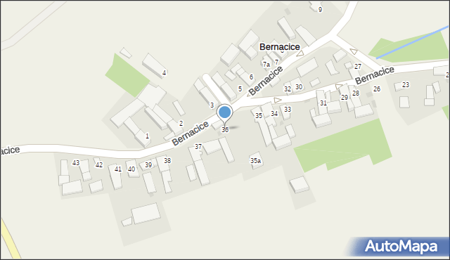 Bernacice, Bernacice, 36, mapa Bernacice