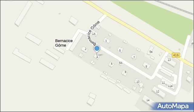 Bernacice Górne, Bernacice Górne, 4, mapa Bernacice Górne