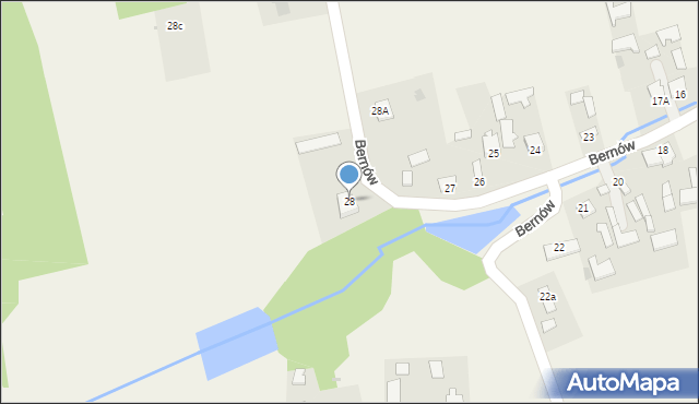 Bernów, Bernów, 28, mapa Bernów