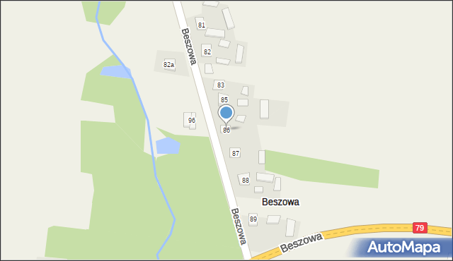 Beszowa, Beszowa, 86, mapa Beszowa