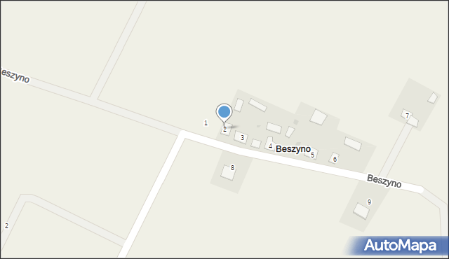 Beszyno, Beszyno, 2, mapa Beszyno