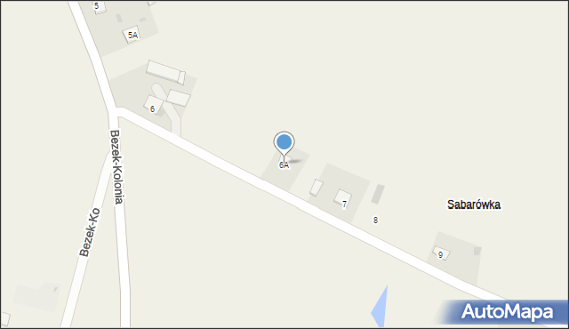 Bezek-Kolonia, Bezek-Kolonia, 6A, mapa Bezek-Kolonia