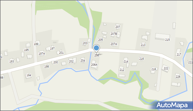 Bezmiechowa Dolna, Bezmiechowa Dolna, 206, mapa Bezmiechowa Dolna