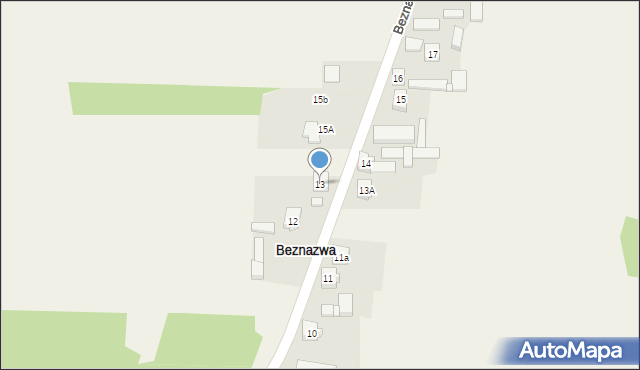 Beznazwa, Beznazwa, 13, mapa Beznazwa