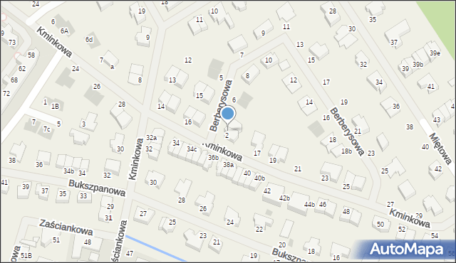 Bezrzecze, Berberysowa, 2A, mapa Bezrzecze
